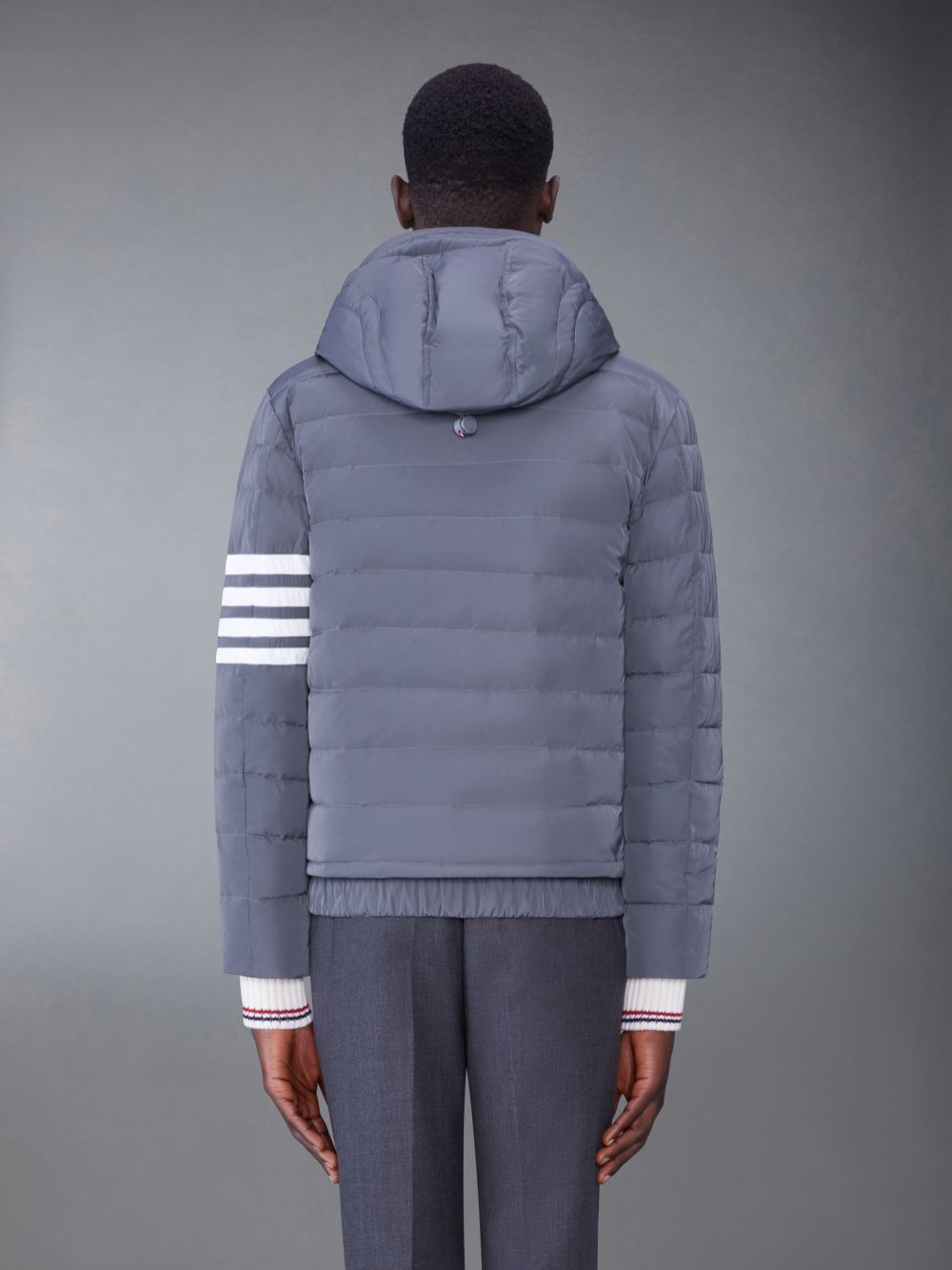 Thom Browne Poly Twill 4-Bar Down Ski Men Jackets Grey | VKU15J54054