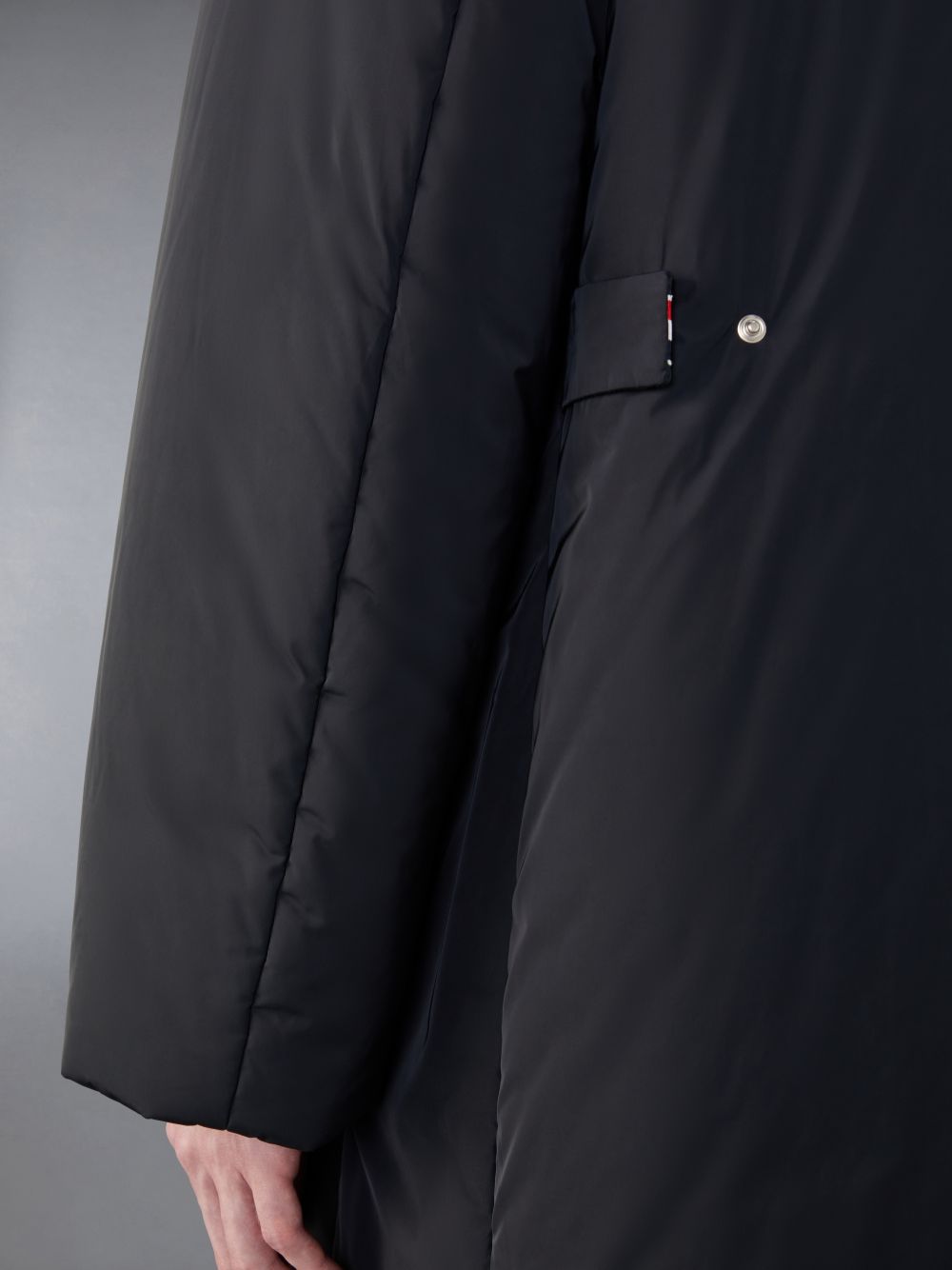 Thom Browne Poly Twill Tech Down Filled Hooded Men Jackets Black | APM49B81330