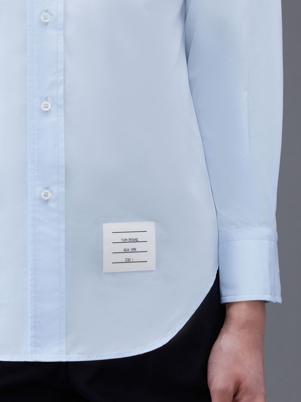 Thom Browne Poplin Armband Classic Men Shirts Blue | HVT92Q31309