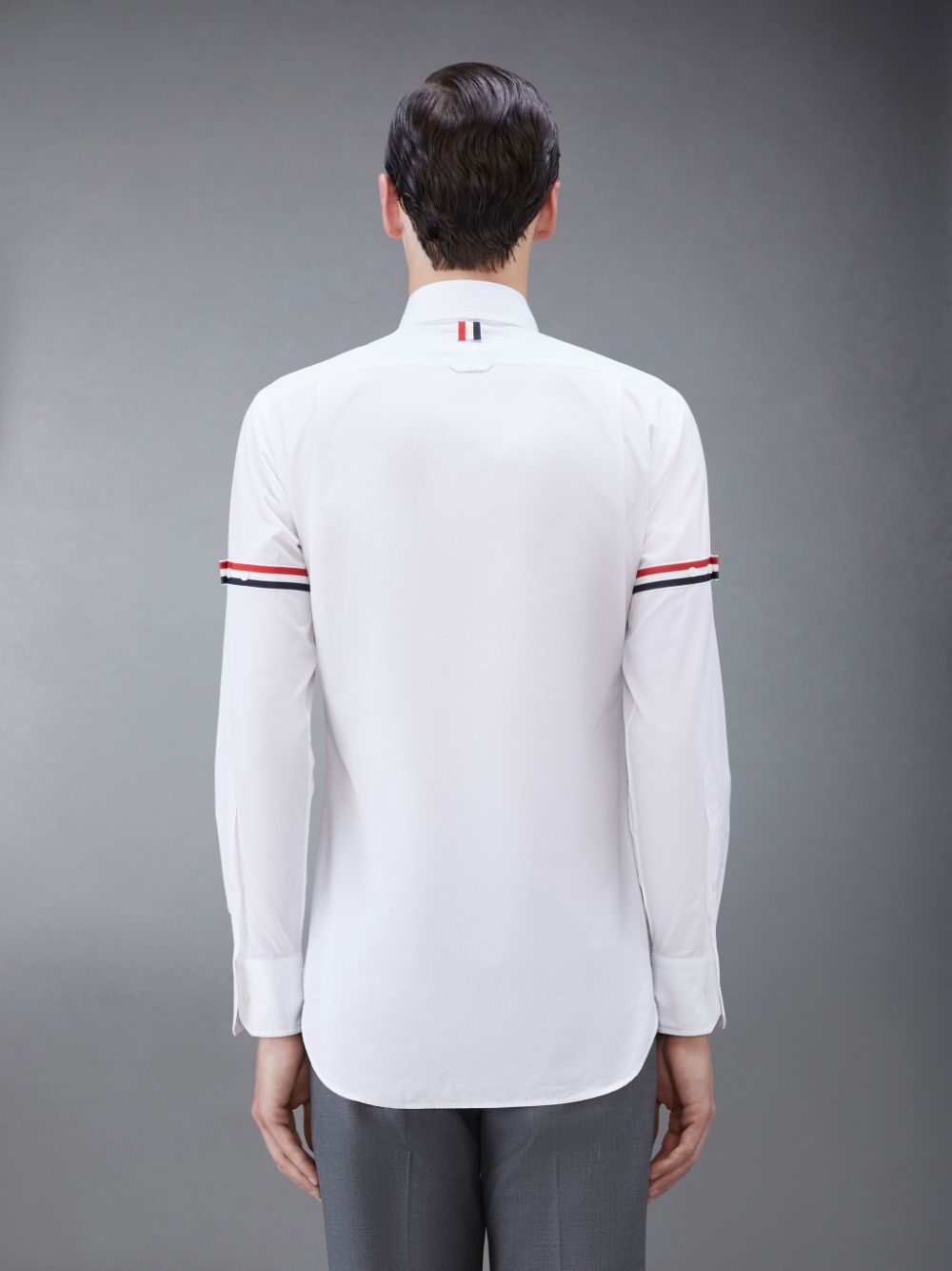 Thom Browne Poplin Armband Classic Men Shirts White | VIX78U10540