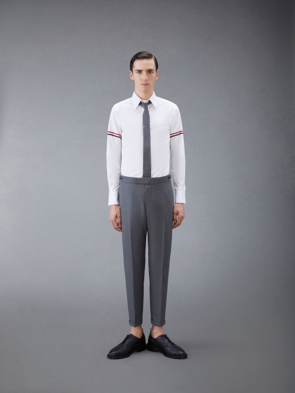 Thom Browne Poplin Armband Classic Men Shirts White | VIX78U10540