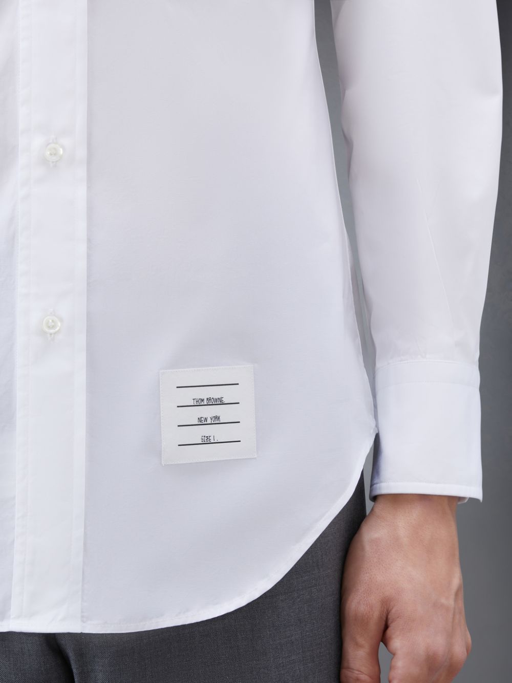 Thom Browne Poplin Armband Classic Men Shirts White | VIX78U10540