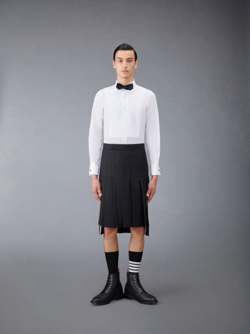 Thom Browne Poplin French Cuff Tuxedo Men Shirts White | KRE09M05382