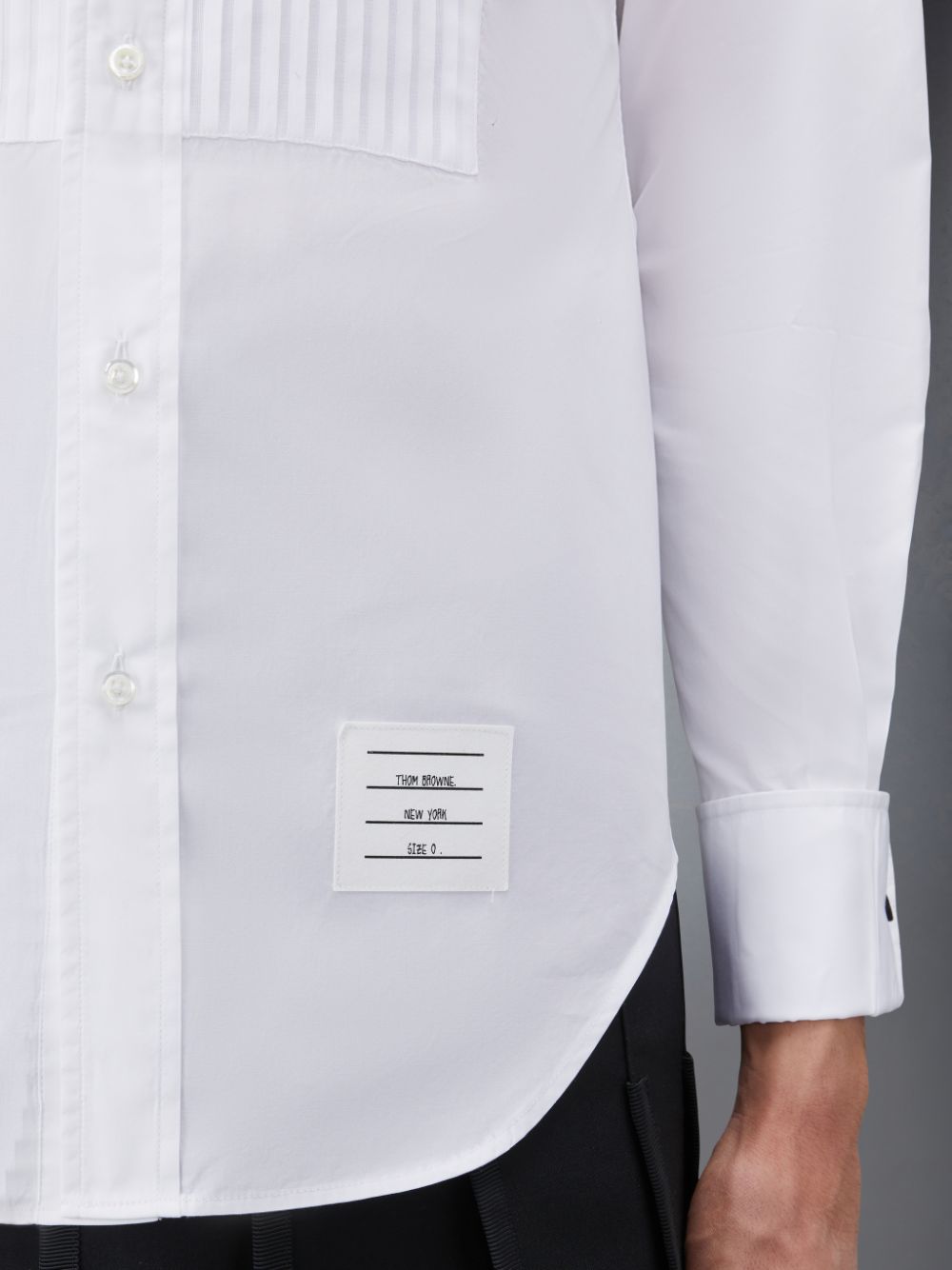 Thom Browne Poplin French Cuff Tuxedo Men Shirts White | KRE09M05382