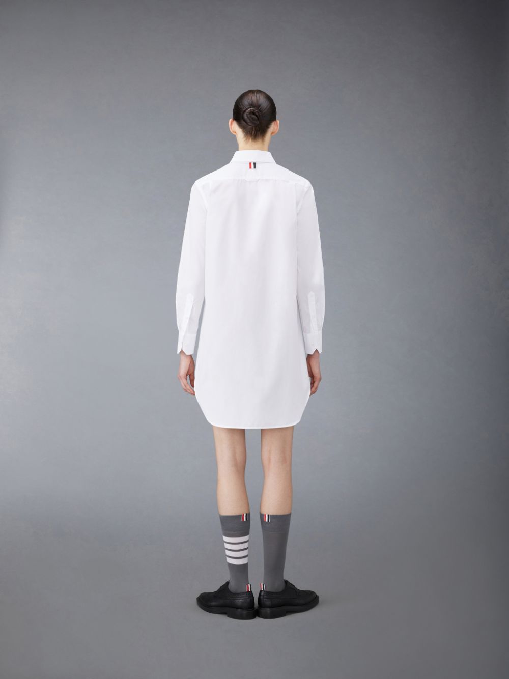 Thom Browne Poplin Mini Shirt Women Dress White | DKF38W01063