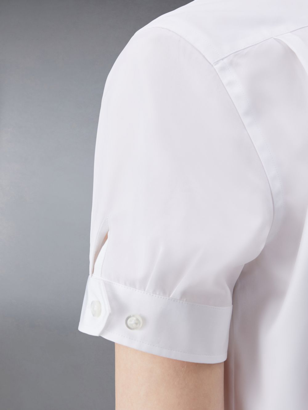 Thom Browne Poplin Short Sleeve Tucked Women Shirts White | FSF63L36590