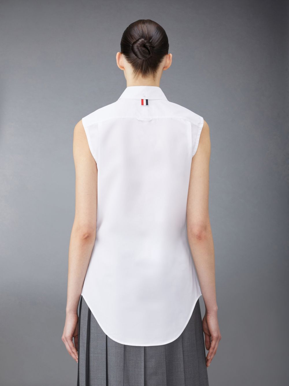 Thom Browne Poplin Sleeveless Women Shirts White | AIA45G36206