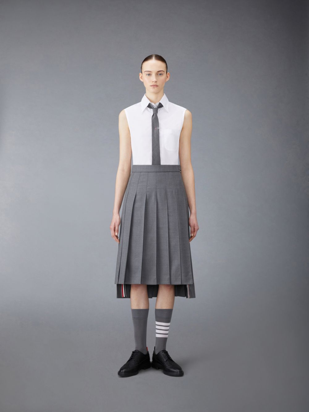 Thom Browne Poplin Sleeveless Women Shirts White | AIA45G36206