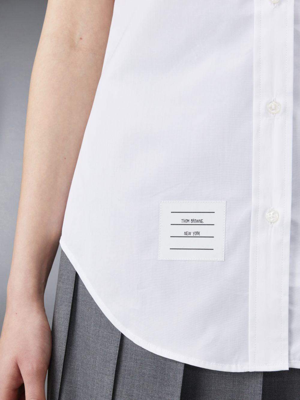 Thom Browne Poplin Sleeveless Women Shirts White | AIA45G36206