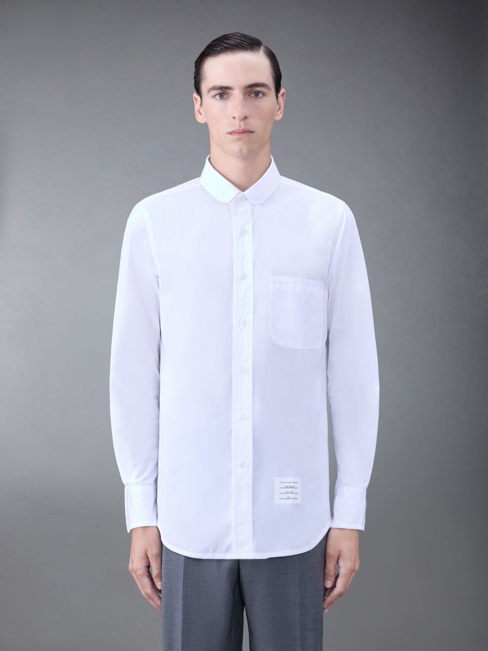 Thom Browne Poplin Tipping Men Shirts White | EUO69N63360