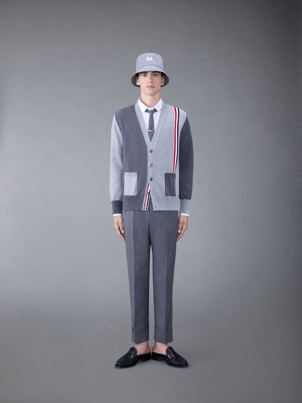 Thom Browne Poplin Tipping Men Shirts White | EUO69N63360