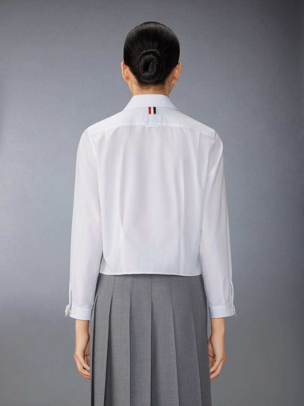 Thom Browne Poplin Tucked Women Shirts White | QFA79Q88795