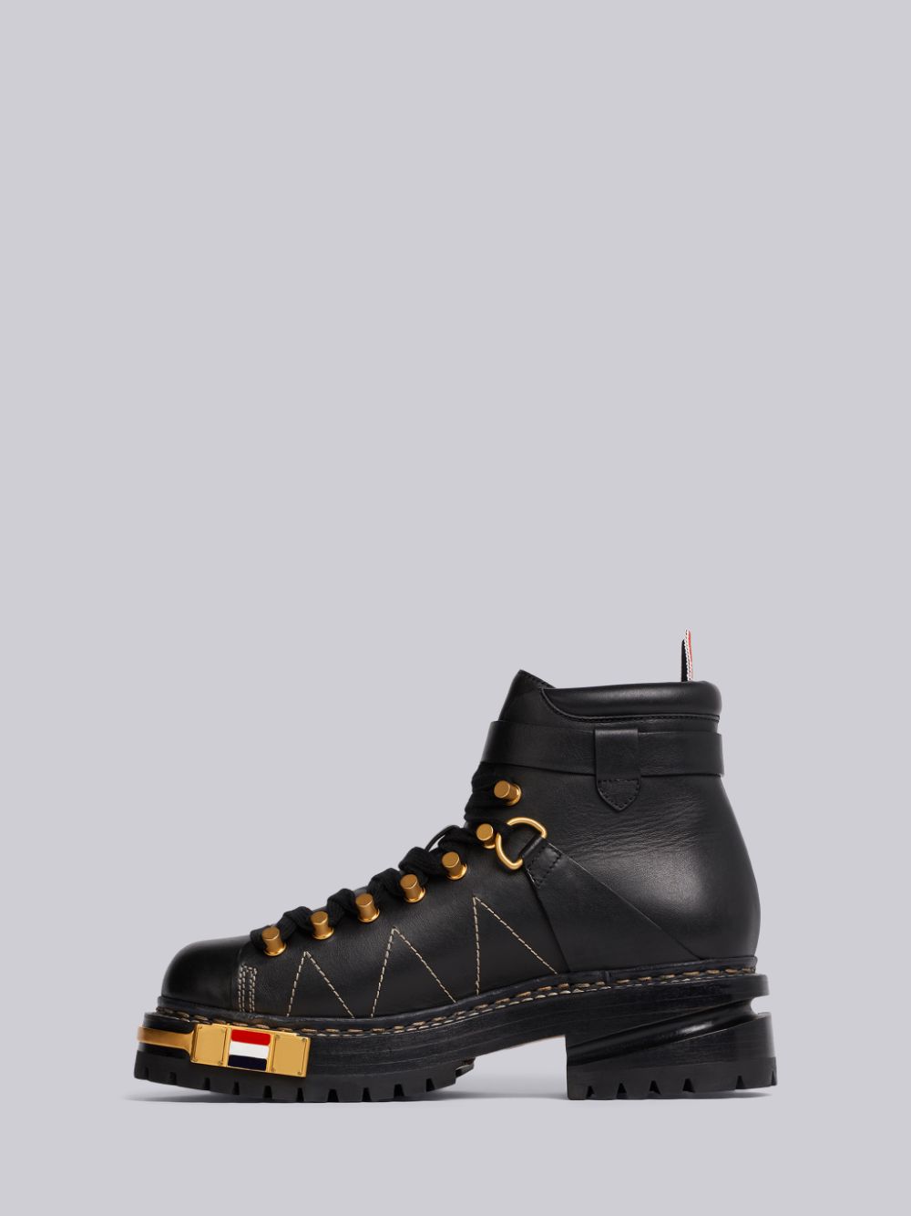 Thom Browne RWB-detail Vitello hiking Women Boots Black | UPN78J18678