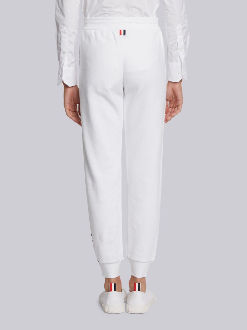 Thom Browne RWB-stripe track Women Pants White | XJC85H26980