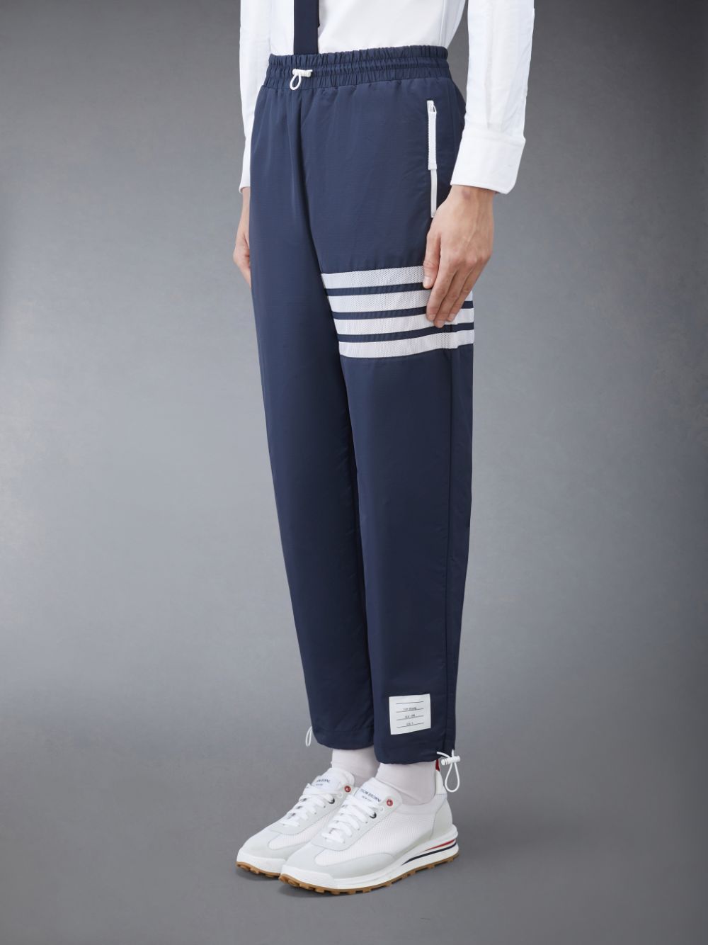 Thom Browne Ripstop Mesh 4-Bar Track Men Pants Blue | SFI70M18843