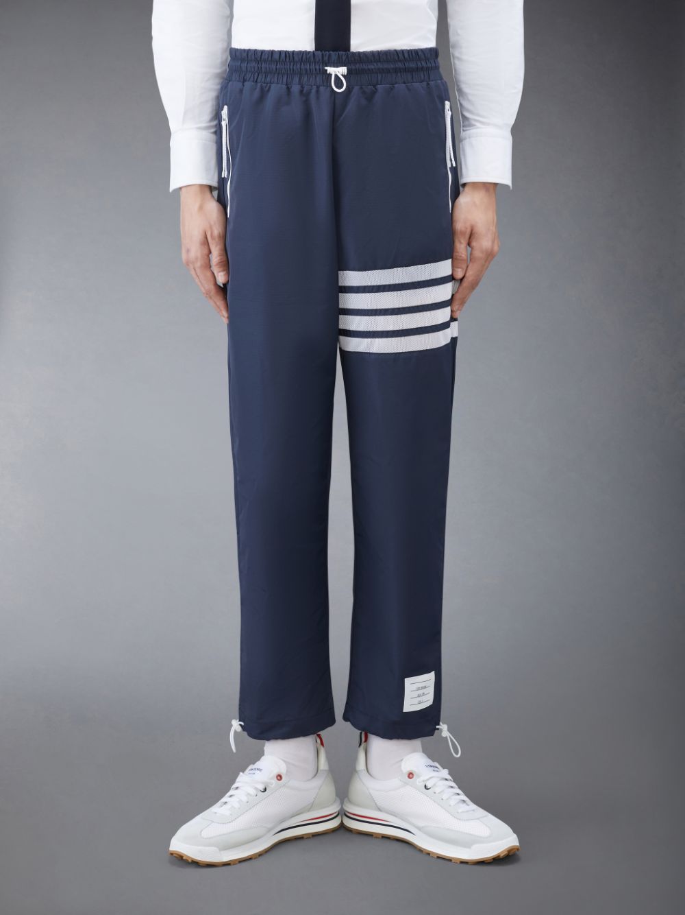 Thom Browne Ripstop Mesh 4-Bar Track Men Pants Blue | SFI70M18843