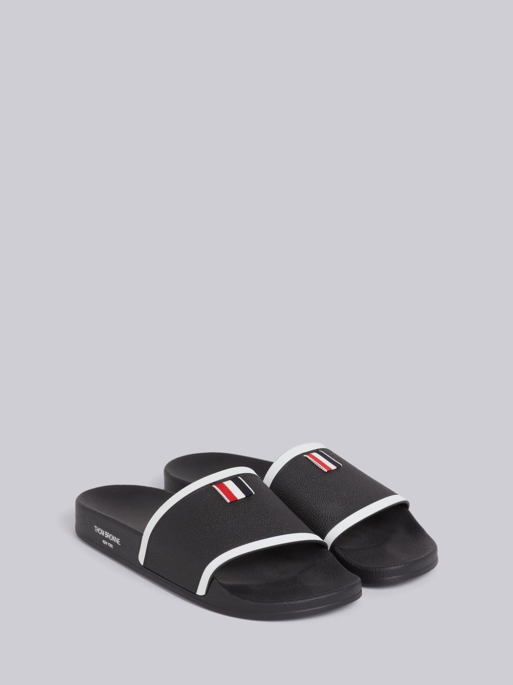 Thom Browne Rubber Pool Men Mules Black | NIK54K85556