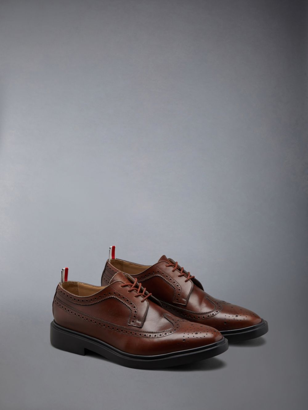 Thom Browne Rubber Sole Classic Longwing Men Brogue Shoes Brown | XGH74S68801