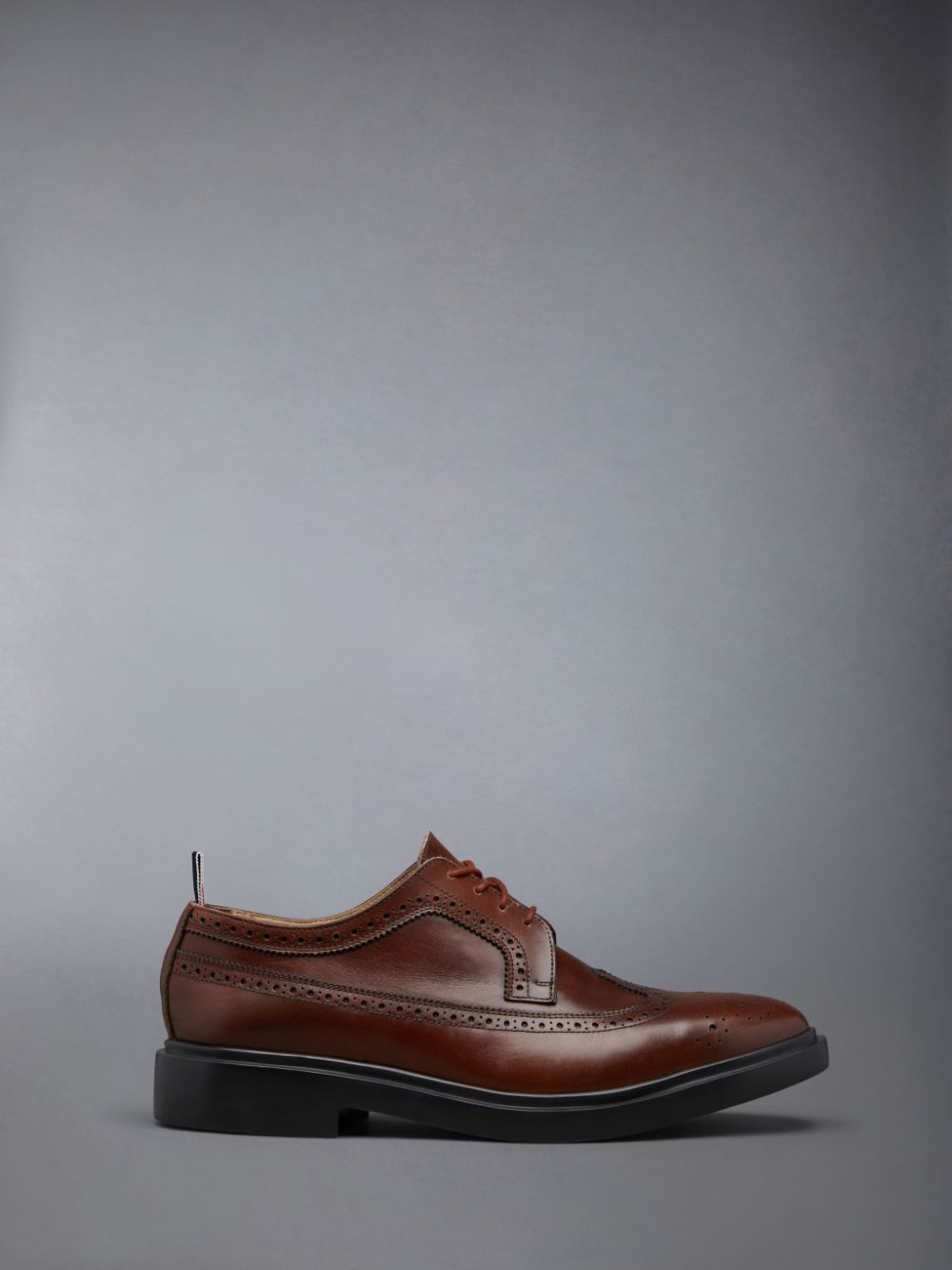 Thom Browne Rubber Sole Classic Longwing Men Brogue Shoes Brown | XGH74S68801