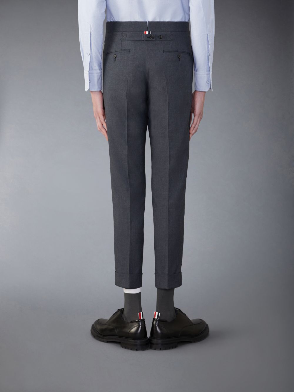 Thom Browne School Uniform Mid Rise Skinny Men Pants Grey | EDR49K61776