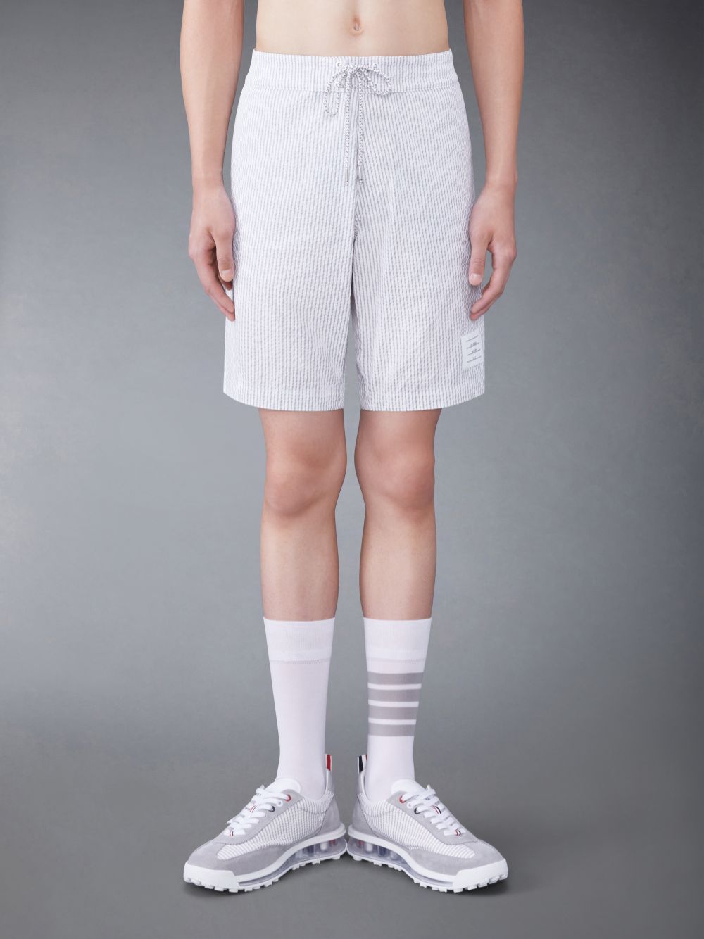 Thom Browne Seersucker Board Men Shorts White | SKR37W36270