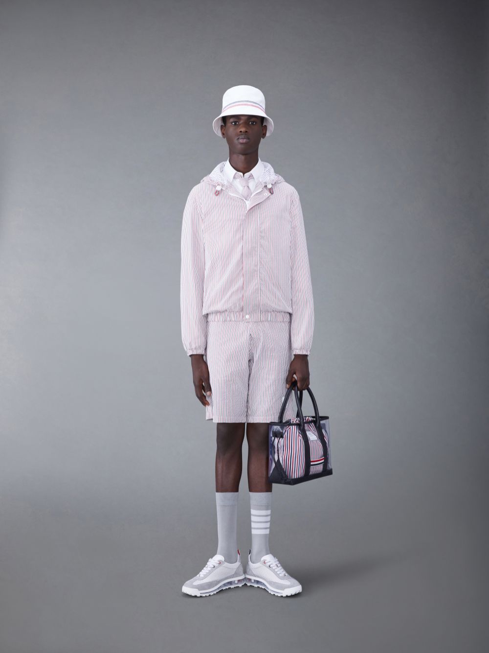 Thom Browne Seersucker Board Men Shorts White | OSF61Y51569