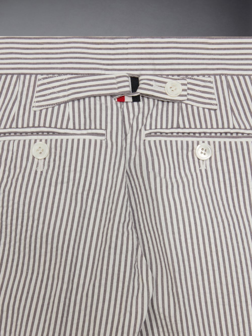 Thom Browne Seersucker Classic Boys's Pants Grey | NDB71J47020