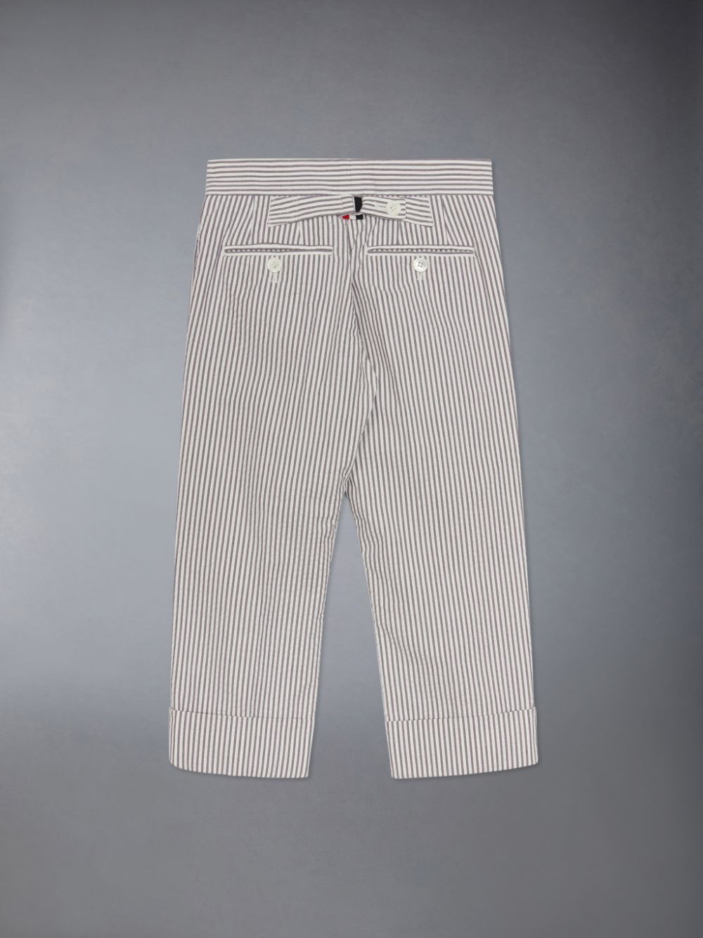 Thom Browne Seersucker Classic Girls's Pants Grey | FRQ46X47526