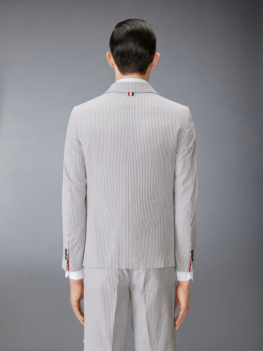 Thom Browne Seersucker Classic Sport Men Coats White | FVG92S90852