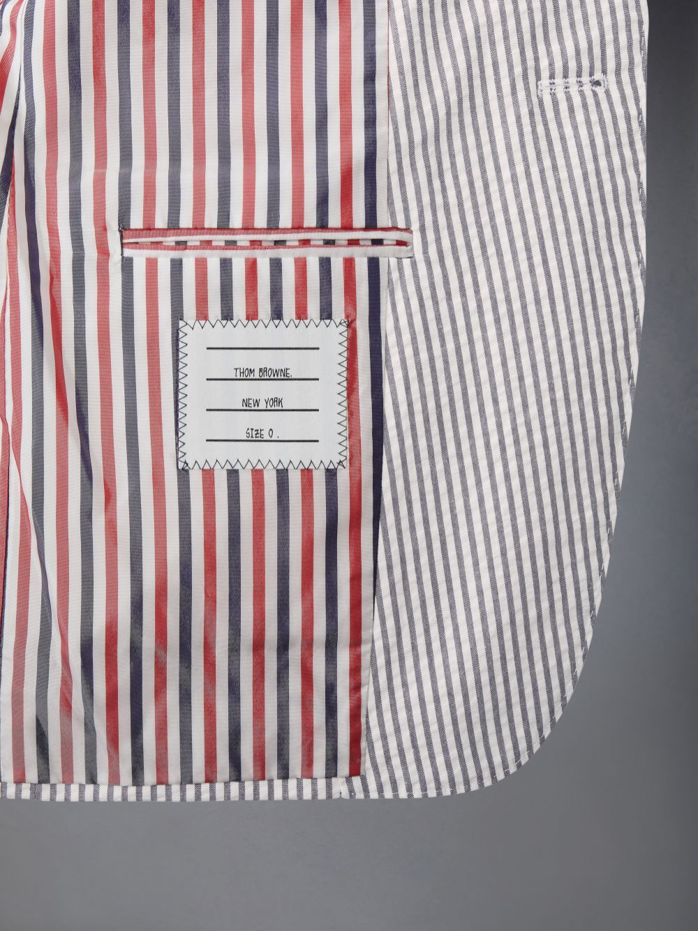 Thom Browne Seersucker Classic Sport Men Coats White | FVG92S90852