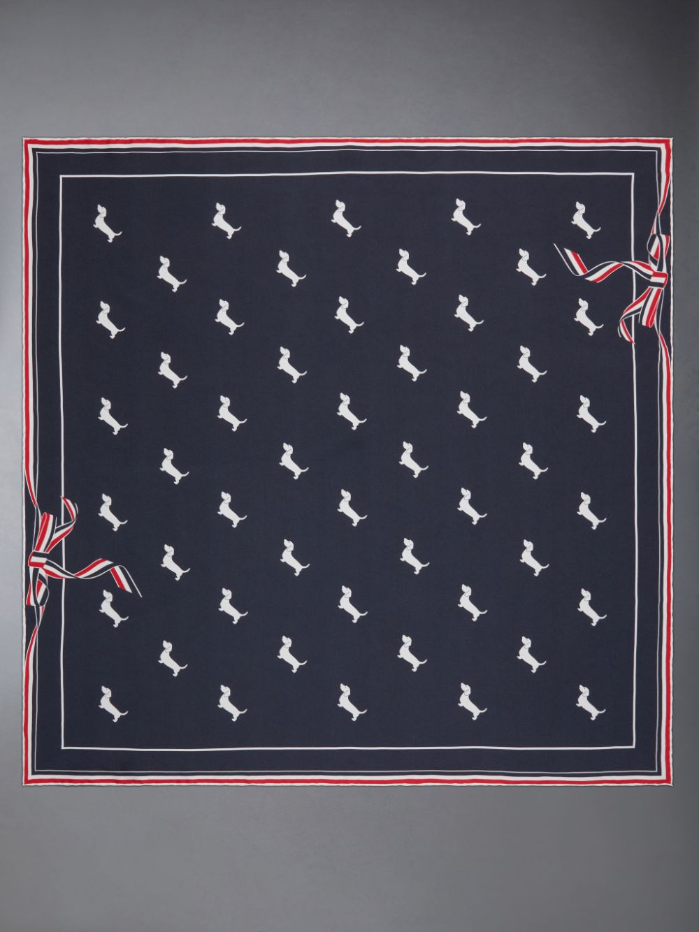 Thom Browne Silk Hector Women Scarf Blue | NHP03L90944