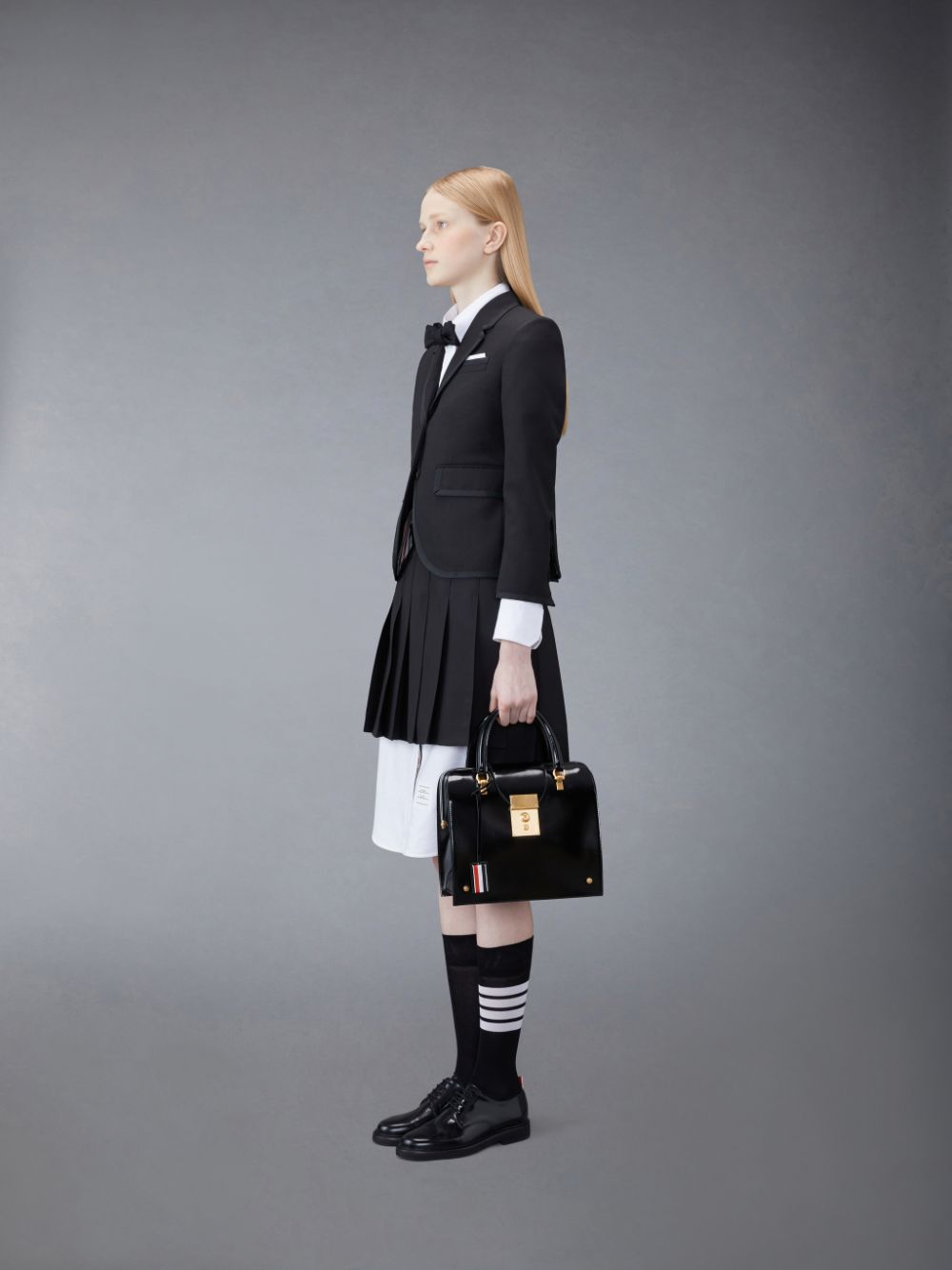 Thom Browne Smooth Calf Mrs. Women Tote Bags Black | SMX35I90854