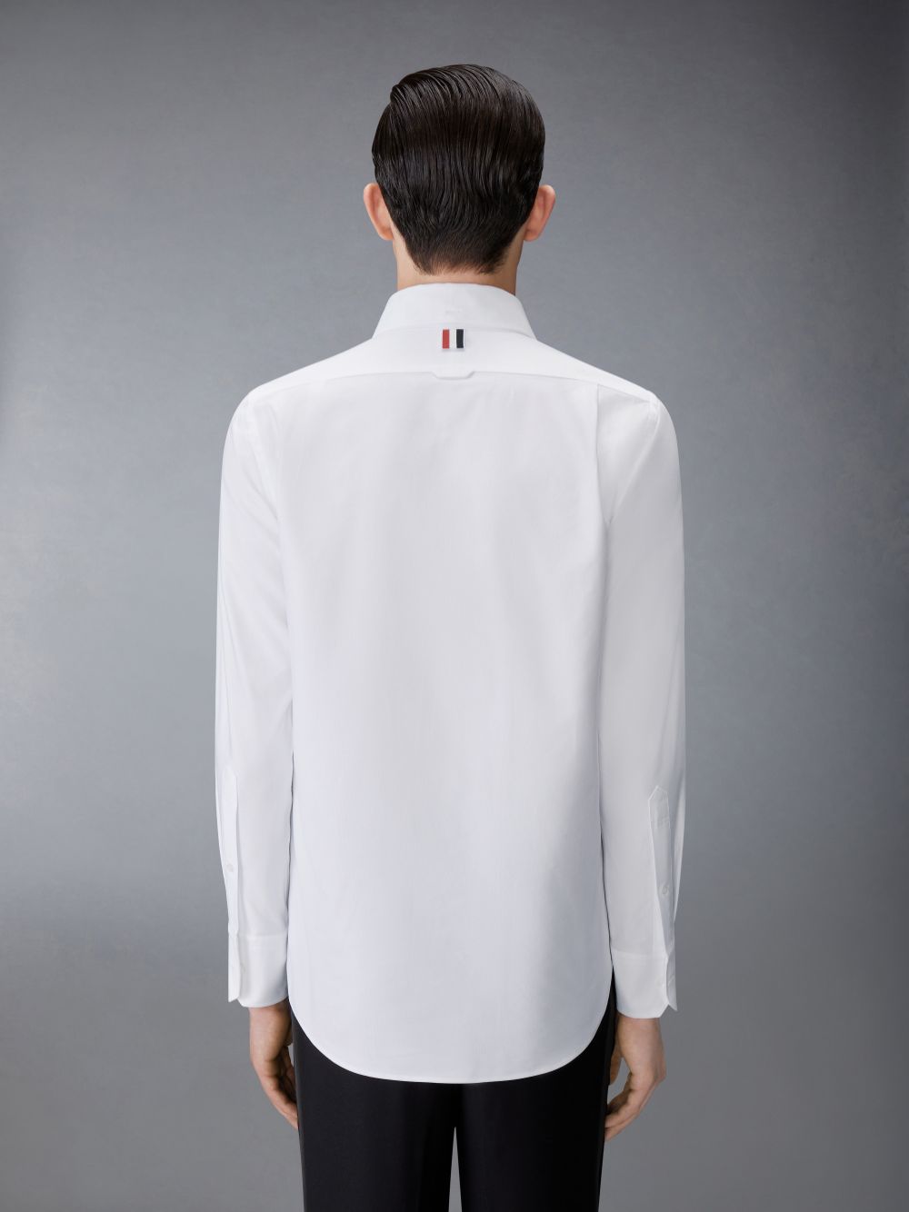 Thom Browne Solid Oxford Nevermore Embroidery Men Shirts White | VJX78D85163