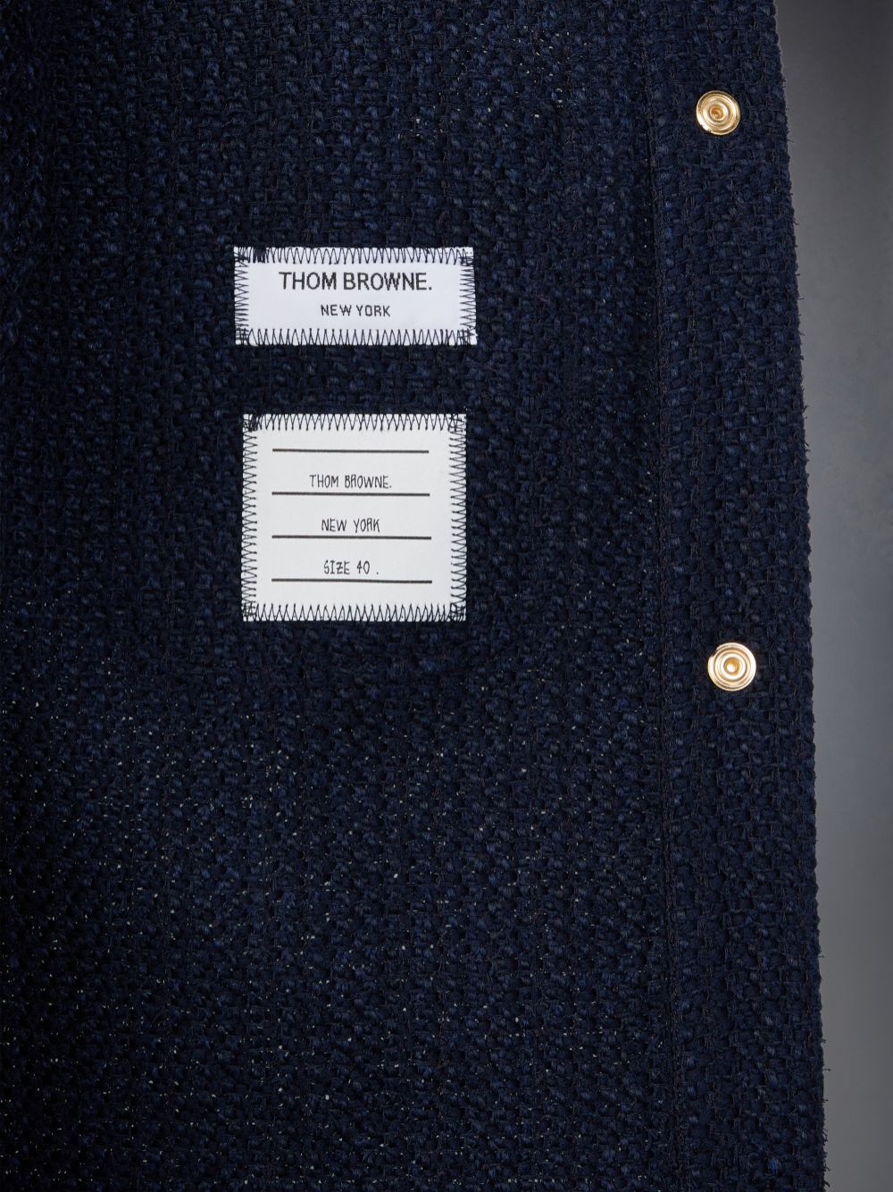 Thom Browne Solid Tweed Shirt Women Jackets Blue | MPJ27I67819