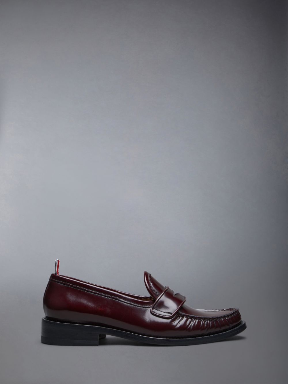 Thom Browne Spazzolato Pleated Varsity Women Loafers Red | TNG71C94686