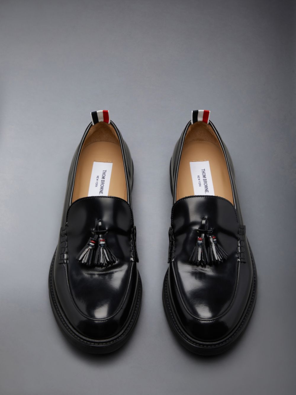 Thom Browne Spazzolato Tassel Men Loafers Black | CND83T03303