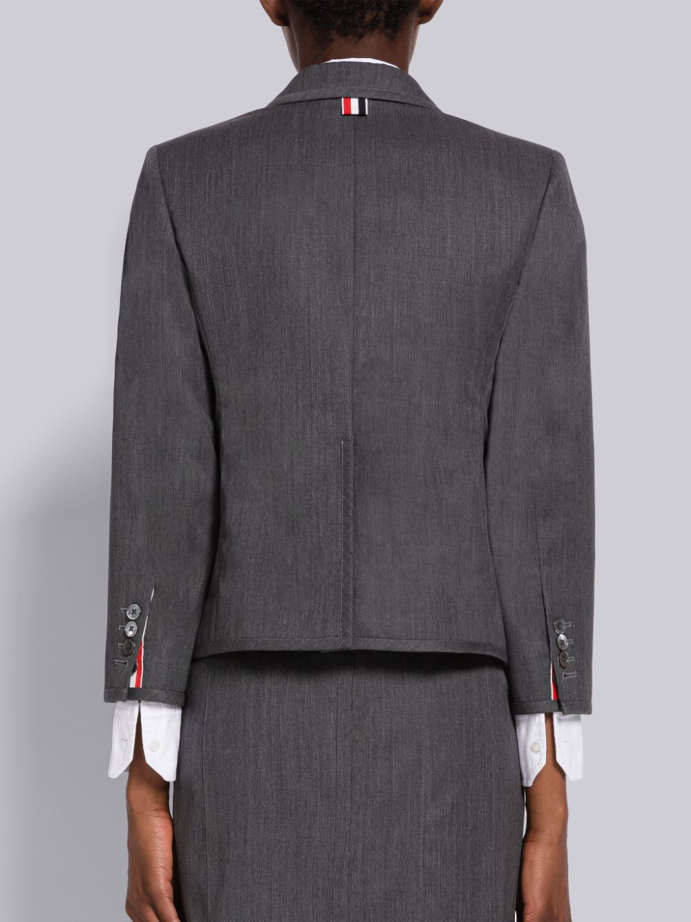 Thom Browne Stiff Wool Gabardine High Armhole Sport Women Coats Grey | EYR11S23733