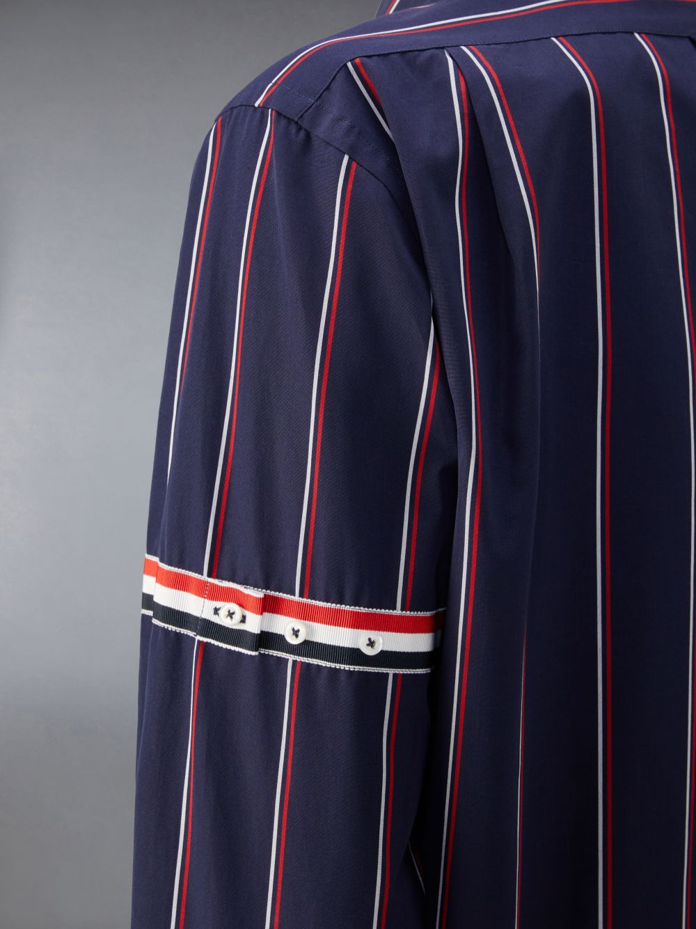 Thom Browne Stripe Poplin Armband Men Shirts Blue | QYJ36I45337