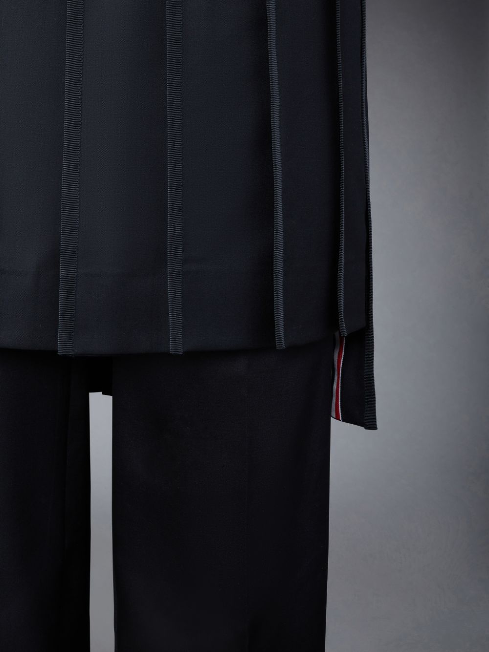 Thom Browne Super 120's Collage Pleated Trouser Men Skirts Black | XBO07M22230