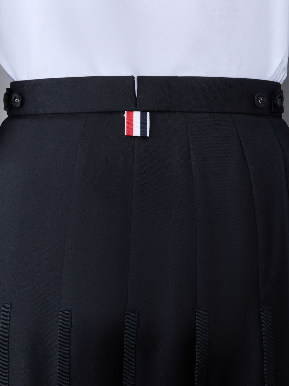 Thom Browne Super 120's Collage Pleated Trouser Men Skirts Black | XBO07M22230