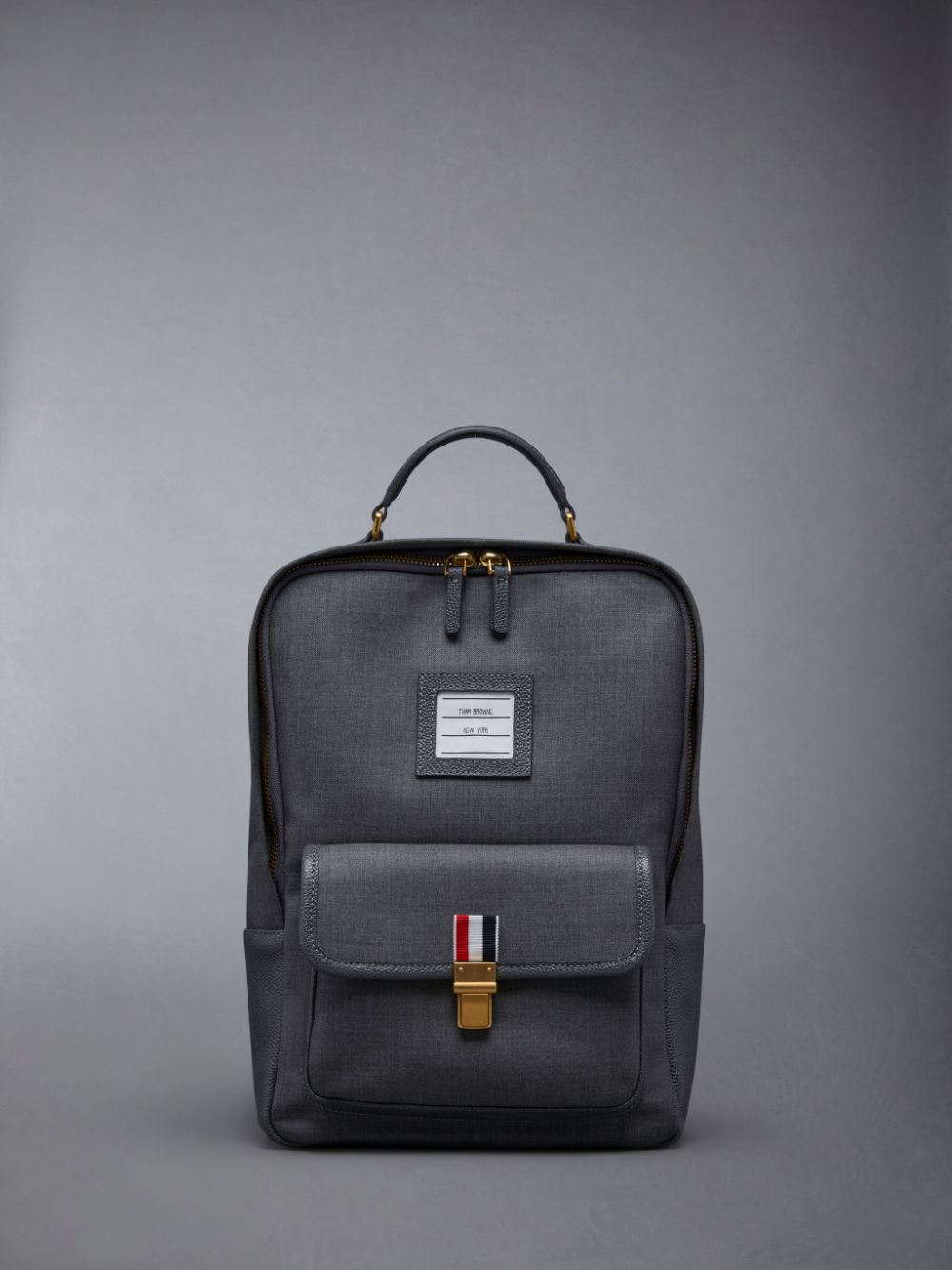 Thom Browne Super 120\'s Twill Front Pocket School Men Backpacks Grey | ERT94V95128