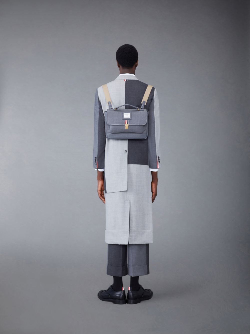 Thom Browne Super 120's Twill School Men Backpacks Grey | NRN34A74241