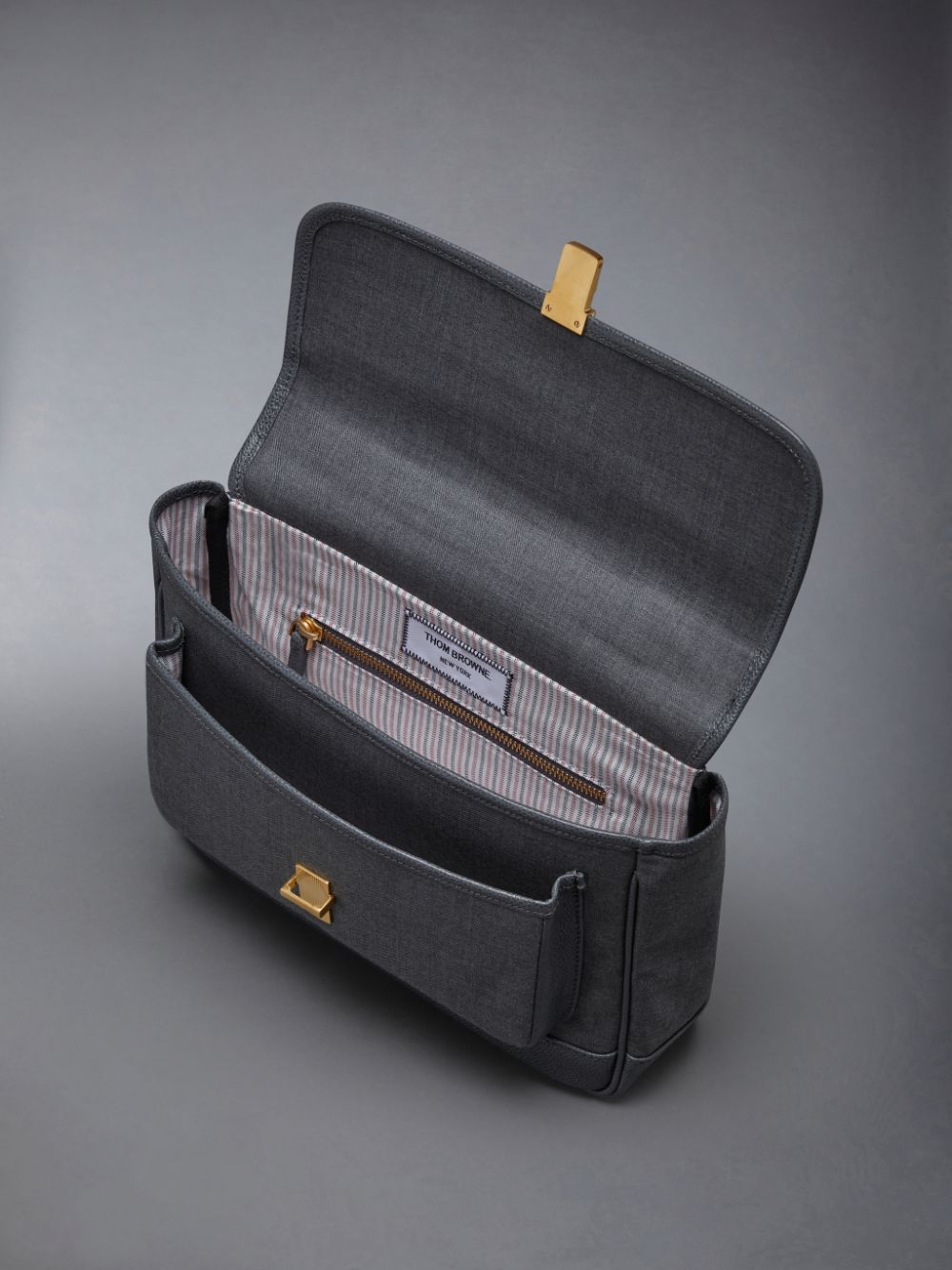 Thom Browne Super 120's Twill School Men Backpacks Grey | NRN34A74241