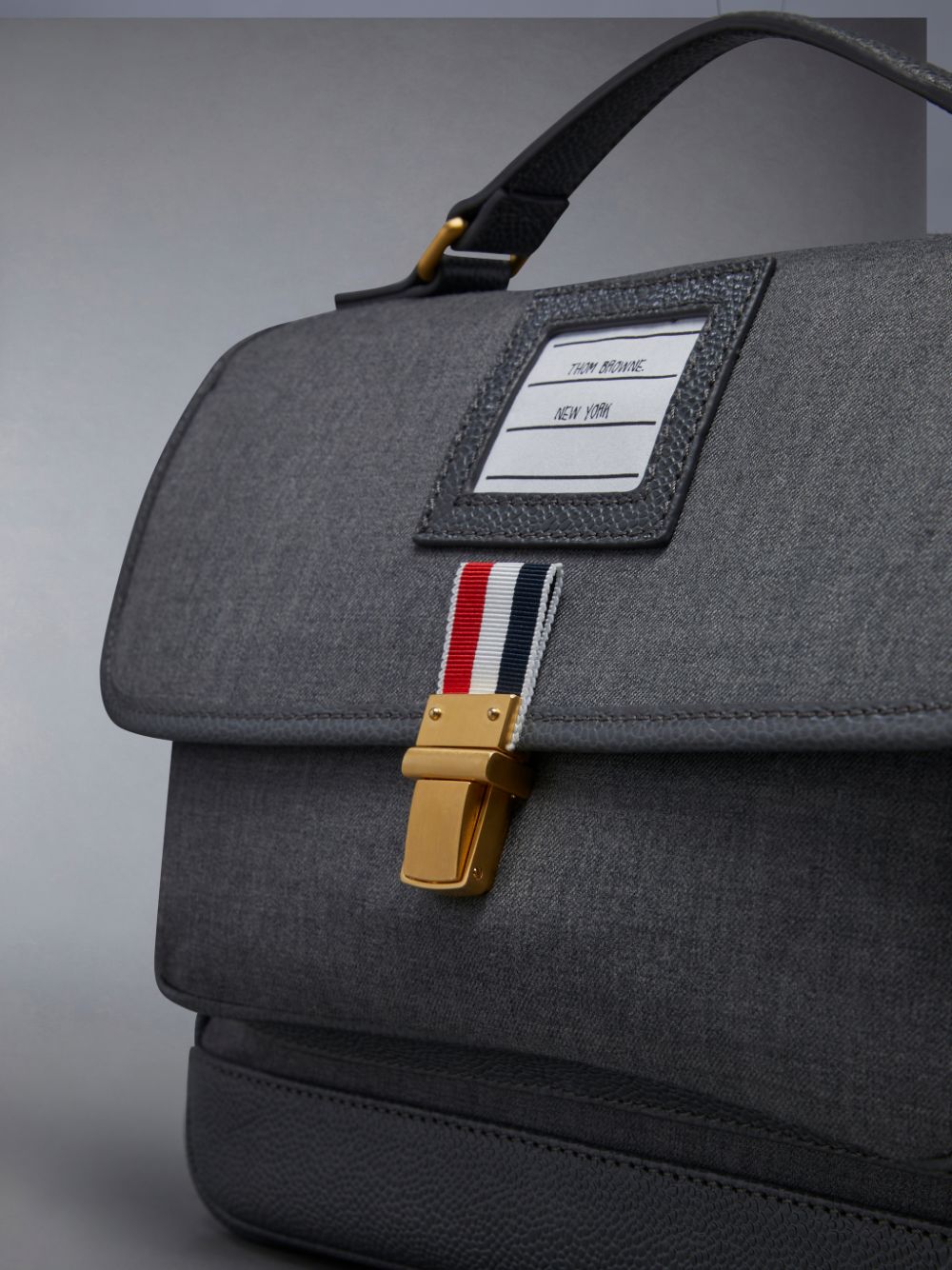 Thom Browne Super 120's Twill School Men Backpacks Grey | NRN34A74241