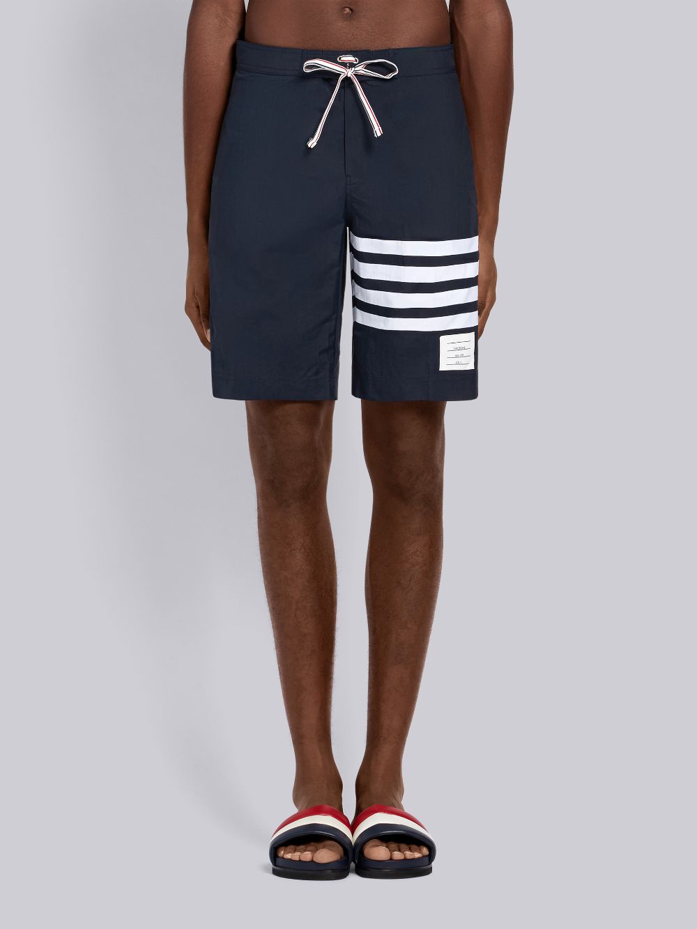 Thom Browne Swim Tech 4-Bar Board Short Men Boardshorts Navy | GRF52K99002