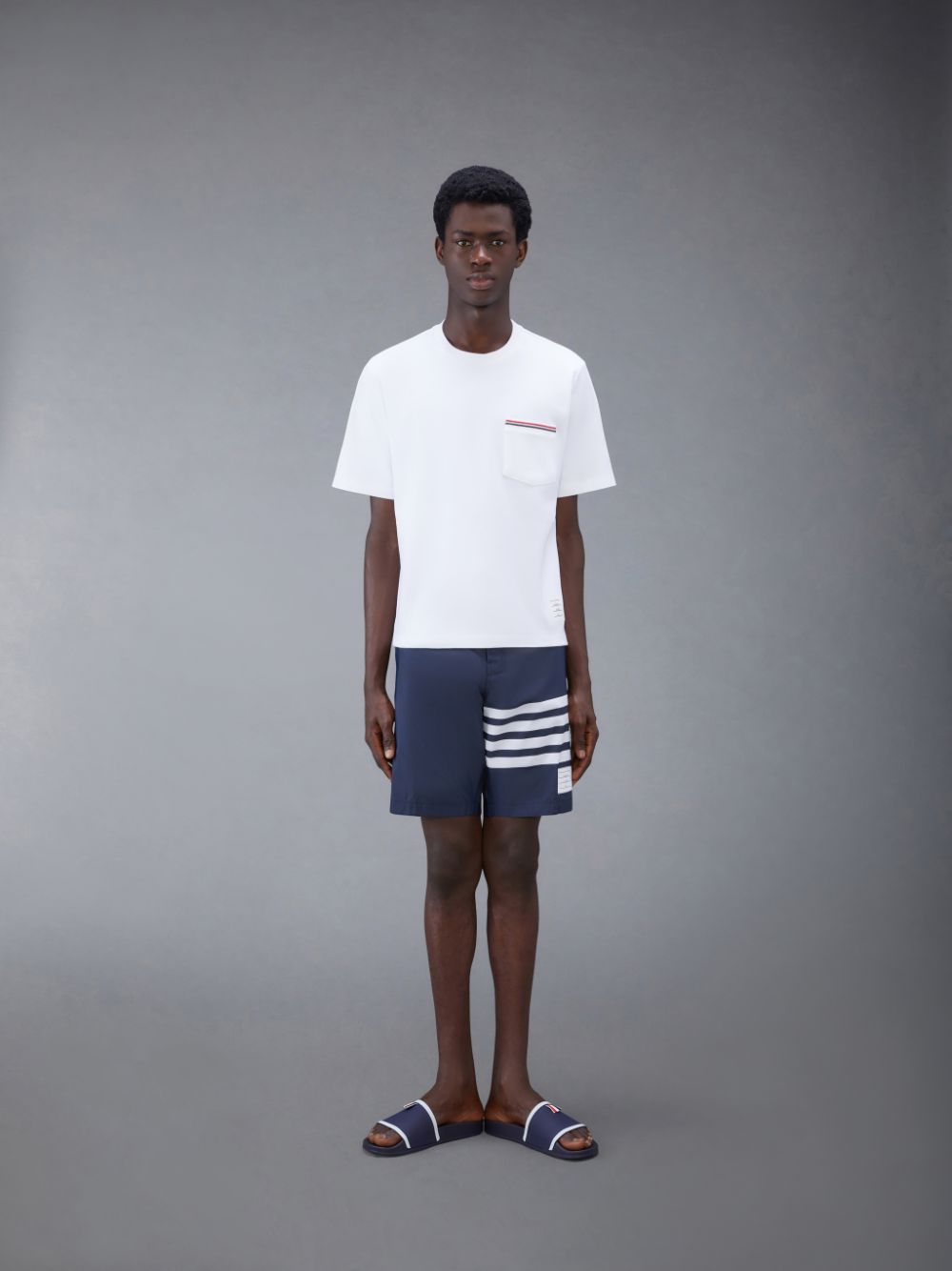 Thom Browne Swim Tech 4-Bar Men Boardshorts Blue | ISW88V78086