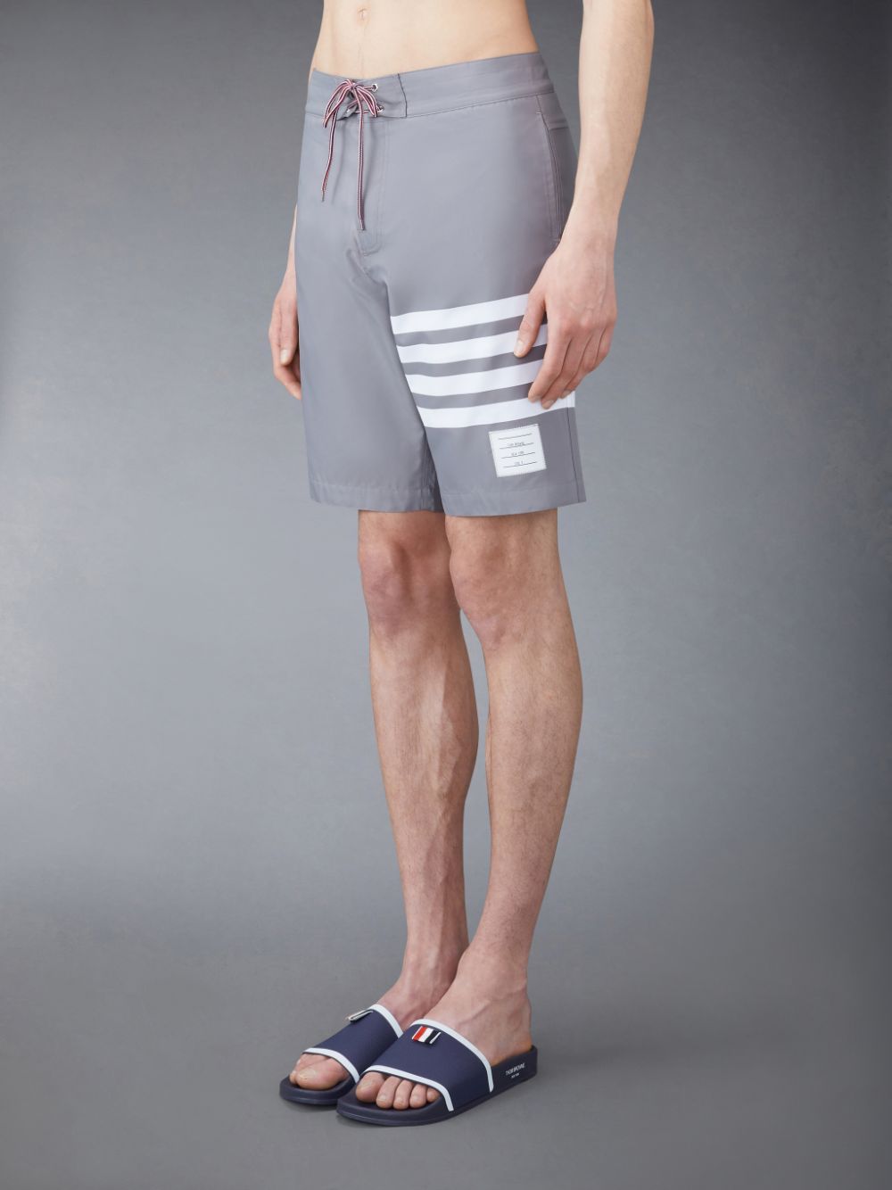 Thom Browne Swim Tech 4-Bar Men Boardshorts Grey | BGJ75Z41300