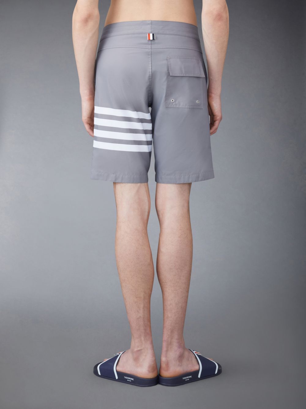 Thom Browne Swim Tech 4-Bar Men Boardshorts Grey | BGJ75Z41300