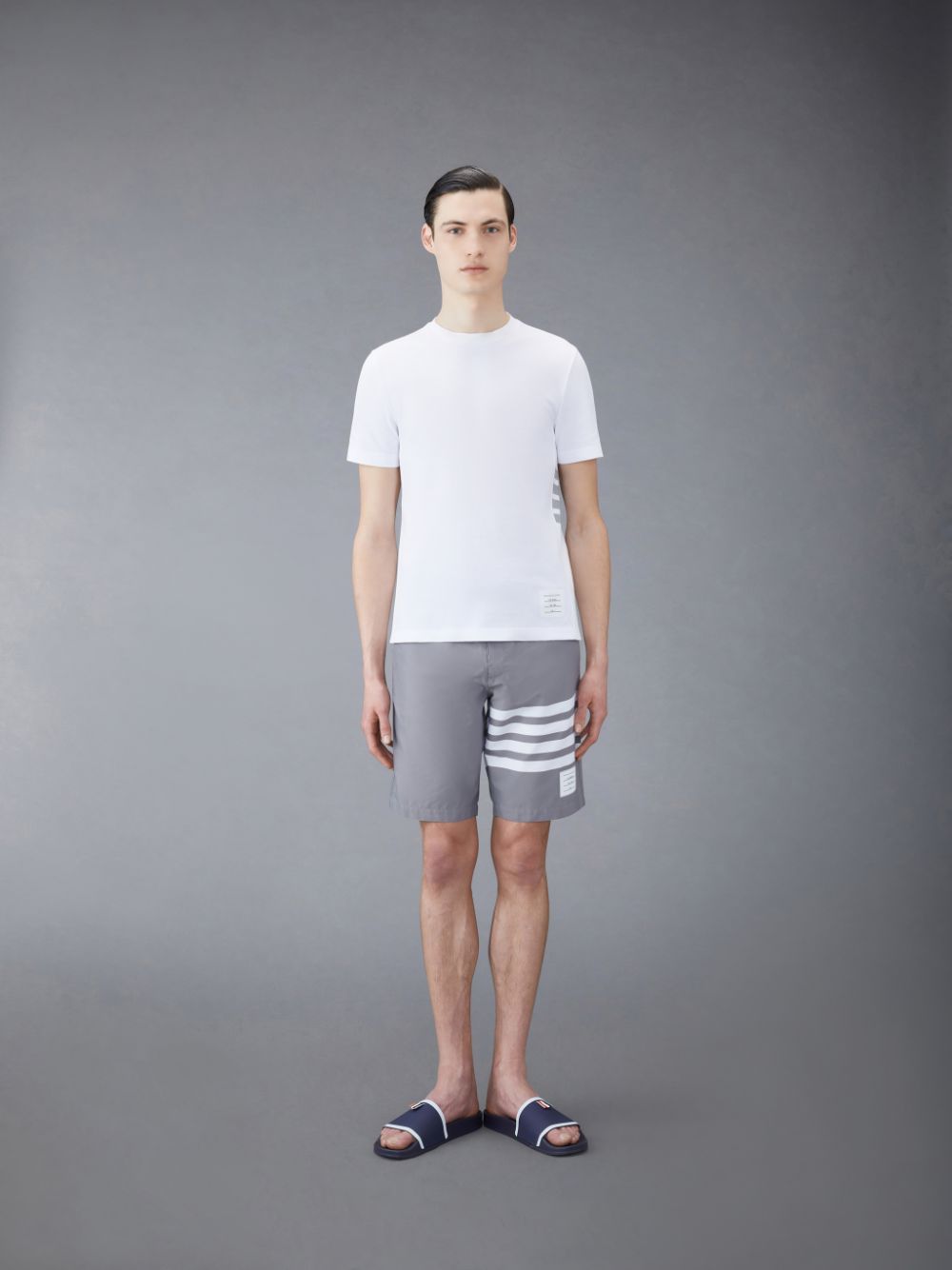 Thom Browne Swim Tech 4-Bar Men Boardshorts Grey | BGJ75Z41300