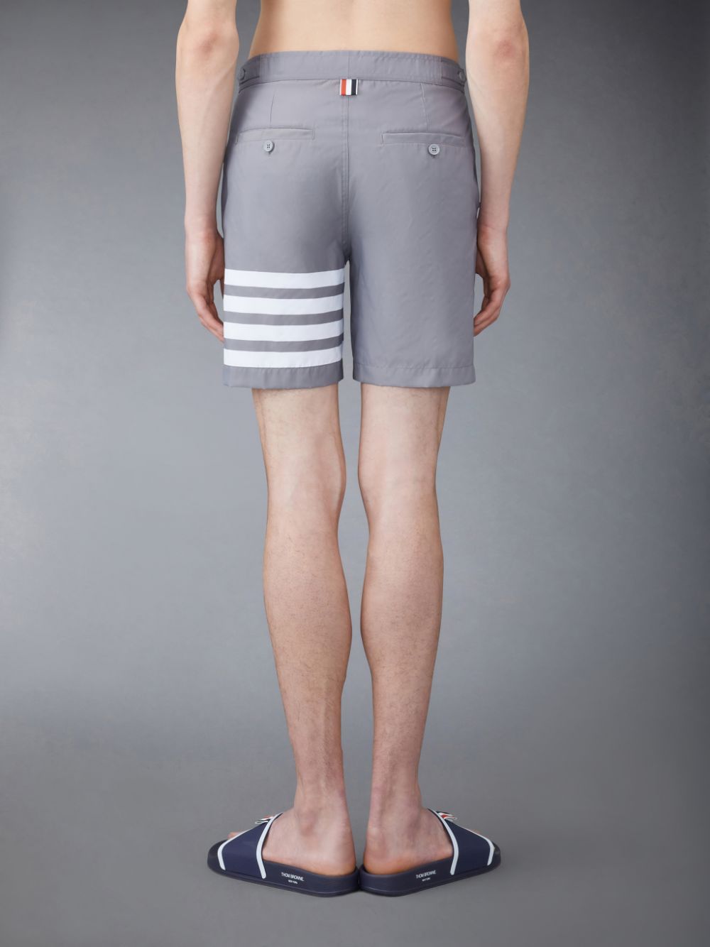 Thom Browne Swim Tech 4-Bar Men Boardshorts Grey | RPZ65U49462